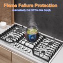 Ver imagem 6 de Cooktop a Gás Amzchef 36" com 5 Bocas Sabaf, Conversível Ng/lpg (inox)