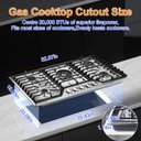 Ver imagem 3 de Cooktop a Gás Amzchef 36" com 5 Bocas Sabaf, Conversível Ng/lpg (inox)