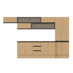 Cozinha Modulada 8 Peças 5 Aéreos 2 Balcões 1 Paneleiro Nara CabeCasa MadeiraMadeira - 4