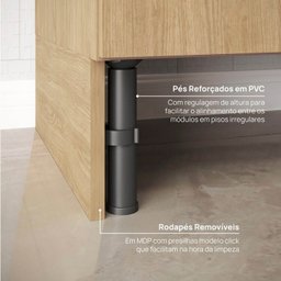 Cozinha Modulada 8 Peças 5 Aéreos 2 Balcões 1 Paneleiro Nara CabeCasa MadeiraMadeira - 20