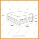 Ver imagem 3 de Box Baú Super King Marrom + Colchão Molas Ensacadas Probel GuardaCostas Ouro 193x203x76cm