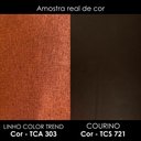 Ver imagem 5 de Poltrona Decorativa Alce Pes Madeira Linho Color Trend e Courino Tca 303 Tcs 721 Moll