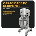 Ver imagem 2 de Batedeira Planetária 40 Litros 3 Velocidades BATI40 Rhino 220V