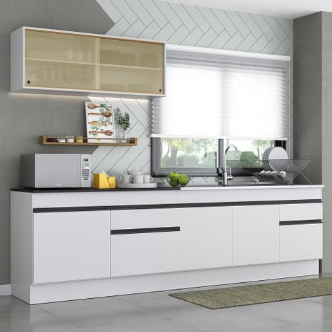Armário De Cozinha Compacta Mp2112.964 Branco/preto