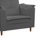 Ver imagem 2 de Kit 02 Poltronas Maria para Amamentação e Descanso com Puff Confortável Suede Cinza Mabe Magazine
