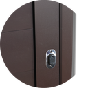 Ver imagem 5 de Porta de Correr Suspensa Lambril Esq L.25 Marrom Corten 210x70 Brimak