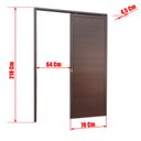 Ver imagem 4 de Porta de Correr Suspensa Lambril Esq L.25 Marrom Corten 210x70 Brimak