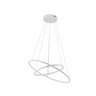 Lustre Pendente Moderno Anéis 60cm Led 45w 2 Arcos Branco para Sala de Estar Mesa de Jantar Equipe L - 1