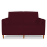 Sofá 2 lugares Istambul - Suede - Bordô - 1