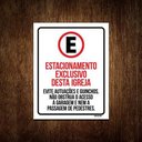 Ver imagem 1 de Placa Sinalização - Estacionamento Exclusivo Igreja 27X35