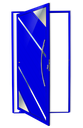 Ver imagem 1 de Porta Pivotante Alumínio Lambril Oasis c/Puxador D.Azul 120 Brimak