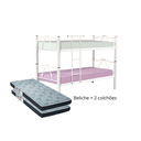 Ver imagem 3 de Beliche Bicama em Aço Acompanha 2 Colchões D20 Branco