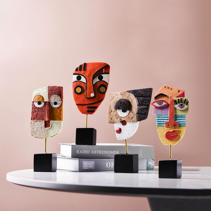 Escultura de Mesa Coleção Releitura Mascaras Picasso C - 3