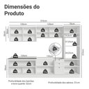 Ver imagem 3 de Armário de Cozinha Completa 310 Cm Vik Madesa 01 Branco