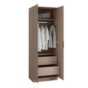 Ver imagem 5 de Guarda Roupa Modulado 100% MDF 2 Portas Orion CabeCasa MadeiraOriginals Marrom/Mocha