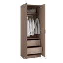 Ver imagem 5 de Guarda Roupa Planejado 100% MDF 2 Portas Orion CabeCasa MadeiraOriginals Marrom/Mocha