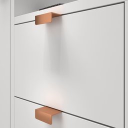 Conjunto de Banheiro Completo 60cm Gabinete com Armário + Cuba + Espelheira Branco com Cobre Nuestra - 8
