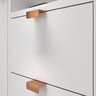 Conjunto de Banheiro Completo 60cm Gabinete com Armário + Cuba + Espelheira Branco com Cobre Nuestra - 8