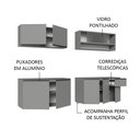 Ver imagem 5 de Armário de Cozinha Completa 240cm Suspenso Nice Madesa 04
