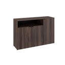 Ver imagem 1 de Armário Aparador com 03 Portas e Nicho 89,5x135x42cm Wlap135 Nogal - Preto