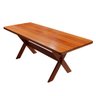 Conjunto Mesa Rústica 3m 4 Bancos e 2 Cadeiras Madeira Maciça Angelim - 2