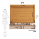 Ver imagem 3 de Painel Home para TV até 65 Polegadas 171x181cm com 2 Portas Canelado Giges Espresso Móveis