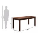 Ver imagem 3 de Mesa com 8 Cadeiras de Madeira 200x88 Castanho com Estofado Marrom Nemargi