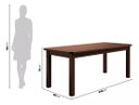 Ver imagem 3 de Mesa com 8 Cadeiras de Madeira 200x88 Castanho com Estofado Marrom Nemargi