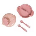 Ver imagem 3 de Kit Refeição com Divisória e Ventosa + Talher Rosa Buba