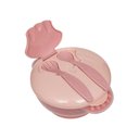 Ver imagem 1 de Kit Refeição com Divisória e Ventosa + Talher Rosa Buba