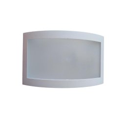 Kit 5 Luminárias Arandela Parede Muro Policarbonato Branca - 4 Kit 5 Luminárias Arandela Parede Muro Policarbonato Branca - 4