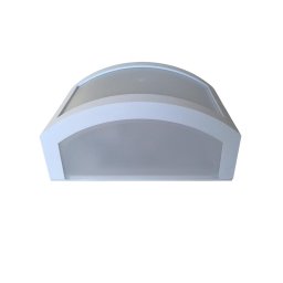 Kit 5 Luminárias Arandela Parede Muro Policarbonato Branca - 3 Kit 5 Luminárias Arandela Parede Muro Policarbonato Branca - 3