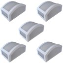 Ver imagem 1 de Kit 5 Luminárias Arandela Parede Muro Policarbonato Branca