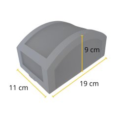 Kit 5 Luminárias Arandela Parede Muro Policarbonato Branca - 6 Kit 5 Luminárias Arandela Parede Muro Policarbonato Branca - 6