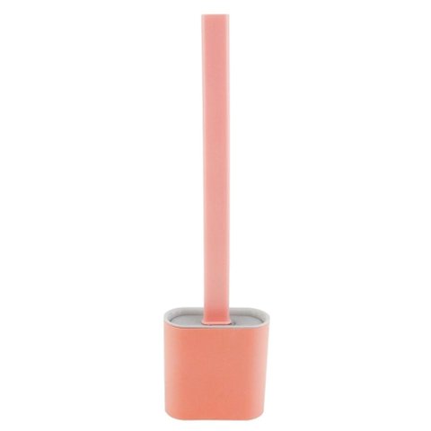 Escova Sanitária com Cerdas em Silicone Alcança Cantos - Salmão