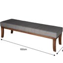 Ver imagem 3 de Puff para Quarto 160x40cm Linho Lúcia Verde/Imbuia