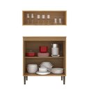 Ver imagem 2 de Cozinha Compacta Dolce Café 3 Portas Cinamomo/Off White - Panorama Móveis