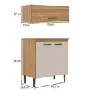 Ver imagem 4 de Cozinha Compacta Dolce Café 3 Portas Cinamomo/Off White - Panorama Móveis