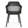Cadeira Marcela Estofada Moderna Resistente Polipropileno Sala Jantar Cozinha - Preto - 5