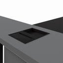 Ver imagem 5 de Mesa em L Executiva Diretor Direita 160cm x 170cm com Caixa de Tomadas e Porta Objetos F5 Office