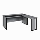 Ver imagem 2 de Mesa em L Executiva Diretor Direita 160cm x 170cm com Caixa de Tomadas e Porta Objetos F5 Office