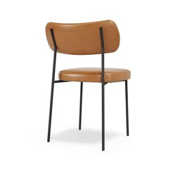 Cadeira de Jantar Base Ferro Nile Sintético Pu Caramelo A08 - D'rossi - 5