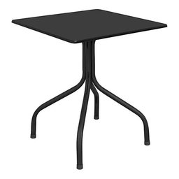 Jogo Mesa 70x70 Preta para Sorveterias e Restaurantes com 4 Cadeiras Iso Preta - 3