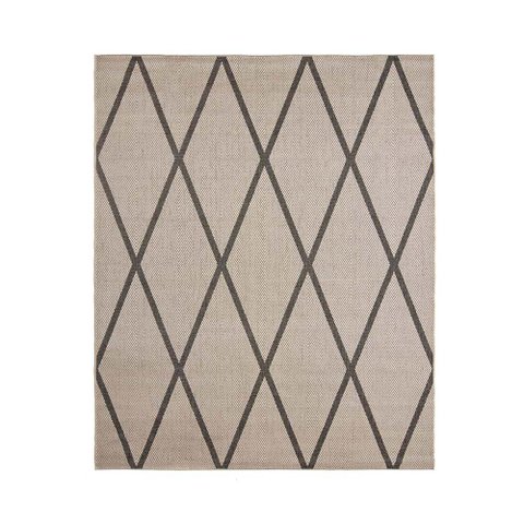 Tapete Sala Sisal Eco-nature Geo 77 Bege-chumbo 3,00x4,00m