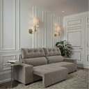 Ver imagem 1 de Sofá 4 Lugares Reclinável Sala de Estar 2,30m Velut Haven - Veludo