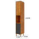 Ver imagem 4 de Torre Nicho Divina 37 Cm 2 Portas - Cinamomo/titanium