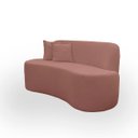 Ver imagem 5 de Kit 2 Poltrona com Sofá Curvo 2 Lugares Feijão Forma Orgânica 1,50 Bouclé Maranata