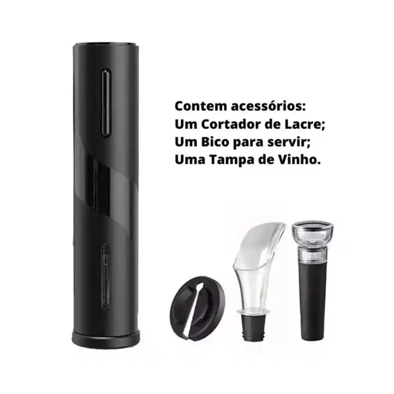 Kit Abridor de Vinho Saca Rolha Elétrico Automático - 3