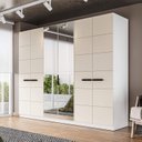 Ver imagem 1 de Guarda Roupa Casal 242,1cm 6 Portas com Espelho 240855 Lisboa Politorno Móveis