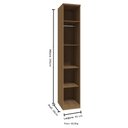 Ver imagem 3 de Guarda Roupa Modulado 01 Porta com Prateleiras 245cm Altura Setiba - Carvalho/offwhite